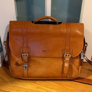 Kenneth Cole Reaction Brown Leather Briefcase